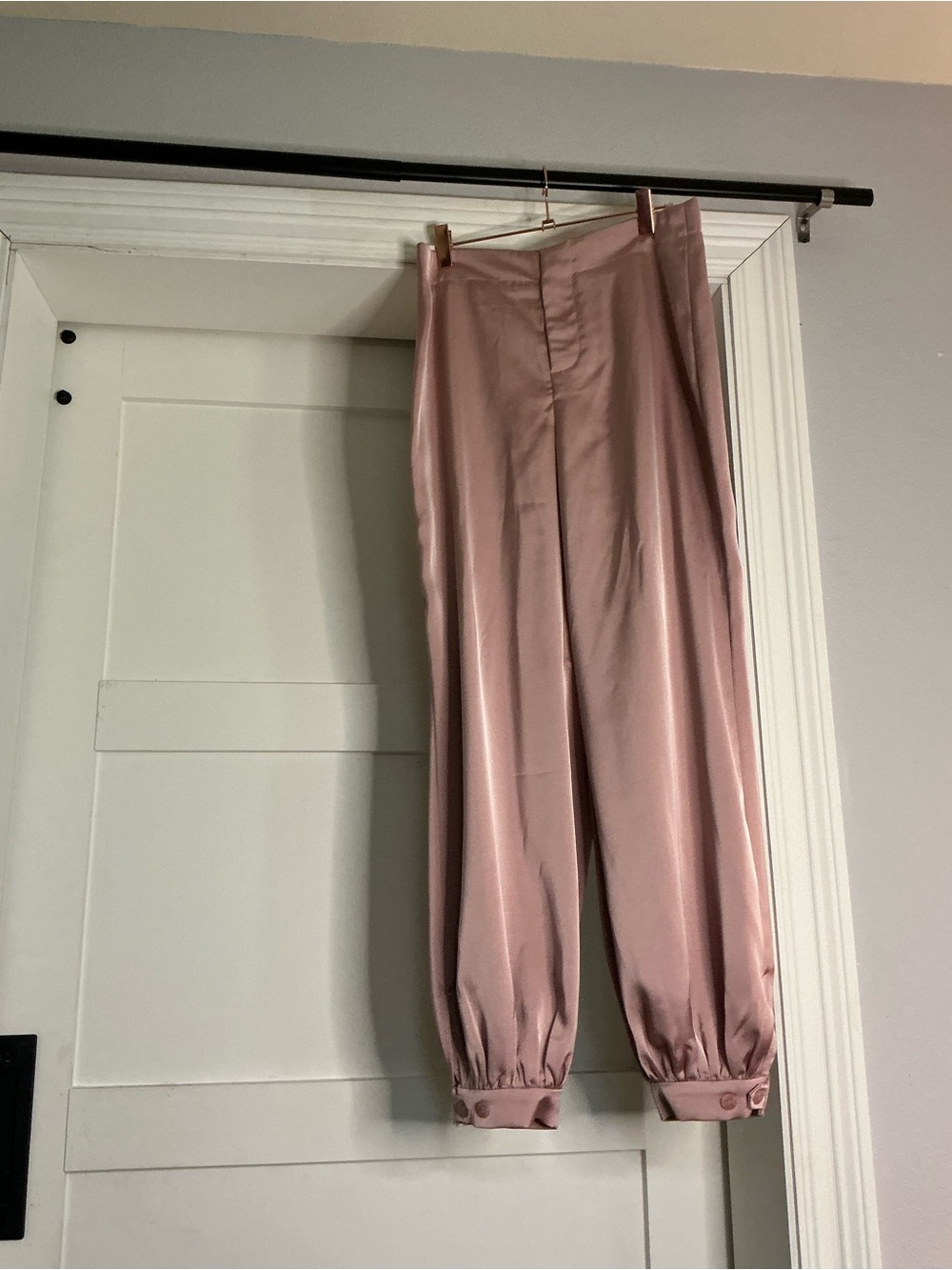Vici Satin Blush Pink Jogger Pants